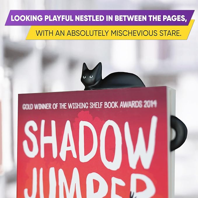 Spoofy 3D Bookmark - Adorable Bookmarks for Women, Durable & Lightweight Book Accessories for Reading Lovers, Unique Gifts for Women, Gifts for Book Lovers (Black Cat)