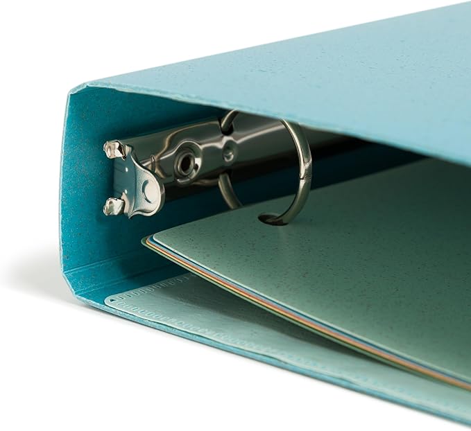 U Brands U-Eco Poly 1" Binder + 5 Tab Divider Set, 8.5'' x 11'', Ocean, Two-Pockets, Letter Size (6598U01-12)