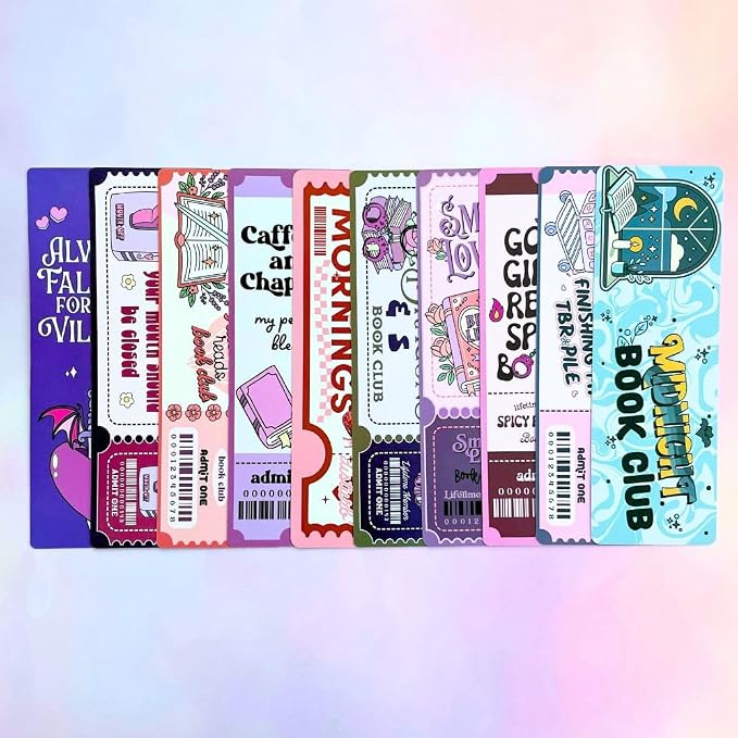 Book Club Bookmarks 30PC Bulk Set - Cute & Cool Bookmarks for Women Fun Markers for Reading Stylish Accessories, Funny & Girly Bookish Items Perfect for Teachers, Book Lovers and Readers