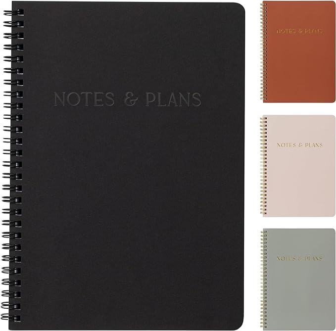Beautiful Daily Planner And Notebook With Hourly Schedule - Aesthetic Spiral To do List Notepad to Easily Organize Your Tasks And Appointments - Stylish Book And School Or Office Supplies For Women