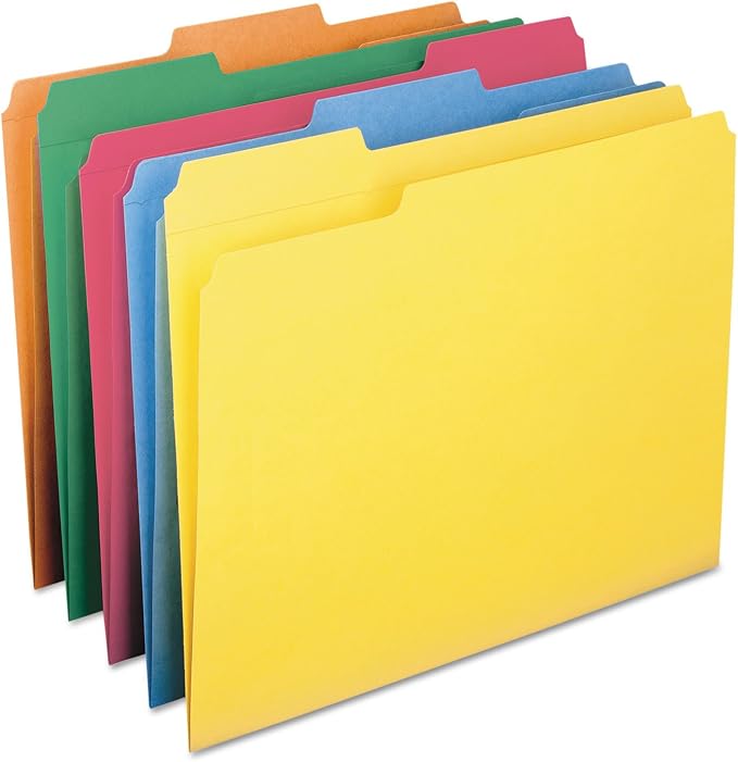 SMD11993 - Smead 11993 Assortment Colored File Folders with Reinforced Tab by Smead
