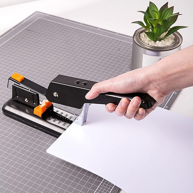 Liudan Stapler Desktop Stapler One Touch Stapler Lift Easy to Load Ergonomic Stapler Contains Staples and Stack Remover Office Stapler