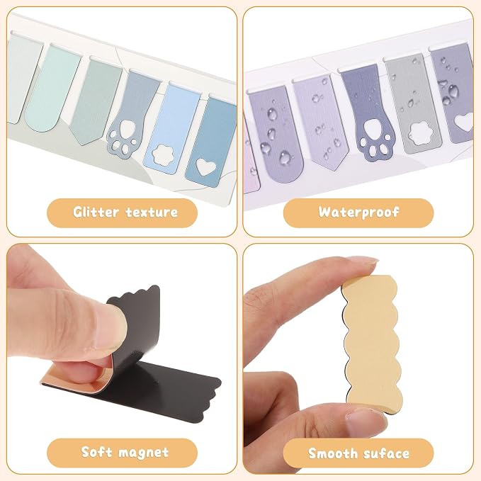 48PCS Magnetic Bookmarks Bulk Easter Day Gifts, 24 Colors Book Marks for Reading Women Men for Book Lovers Students Teachers Birthday Gifts