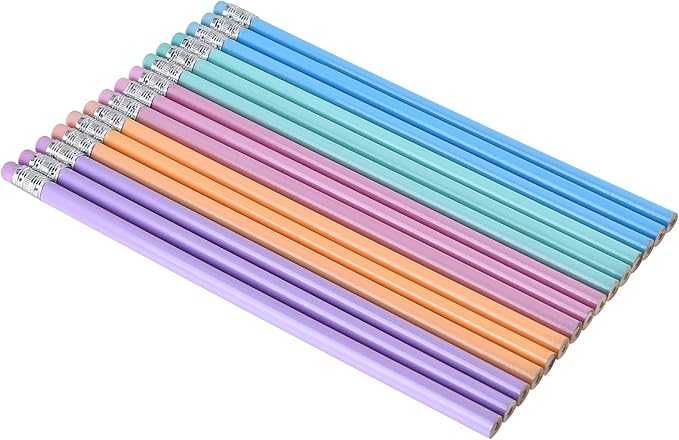 50PCS Triangular Grip Wooden cased Pencils for Kids with Erasers, Fun Cute Wood Wedding Golf Triangle Pencils for School,Drawing,Gift (50PCS)