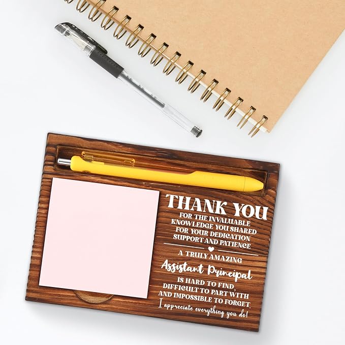 Thank You Gifts for Assistant Principal, Appreciation Gifts for Assistant Principal Teachers Educators, Principal’s Day Gifts, Desk Retro Note Pad Holder VN338