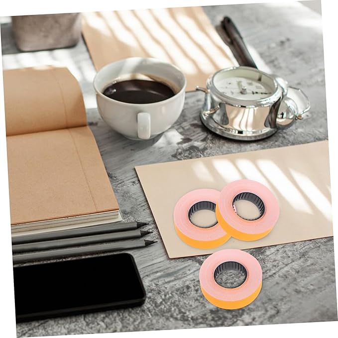 HOMSFOU 10rolls Price Gun Labels Pricemarker Stickers Paper Roll Pricing Tags for Retail Price Tagging
