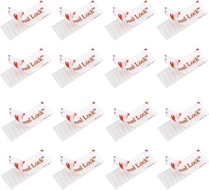 EZ Pass/IPass/IZoom Toll Tag Fastlane Mounting Kit - 16 Pcs (8 Sets) Reclosable Fastener Peel and Stick Adhesive Dual Lock Tape Strips
