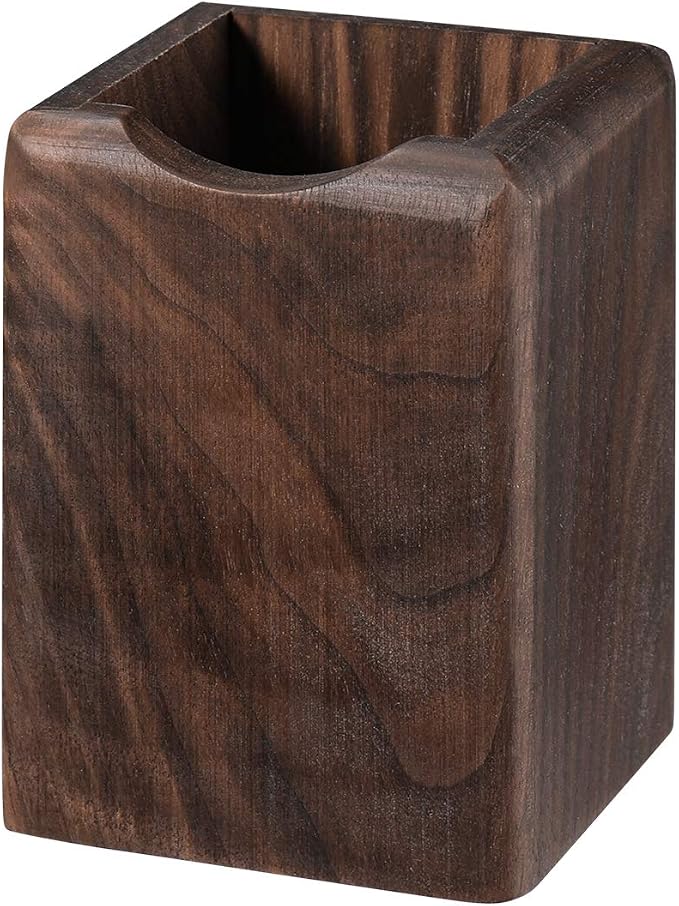 Toyvian Wooden Pen Box Multiple-Use Desk Organizer Eco Natural Wood Storage Box (Black Walnut)