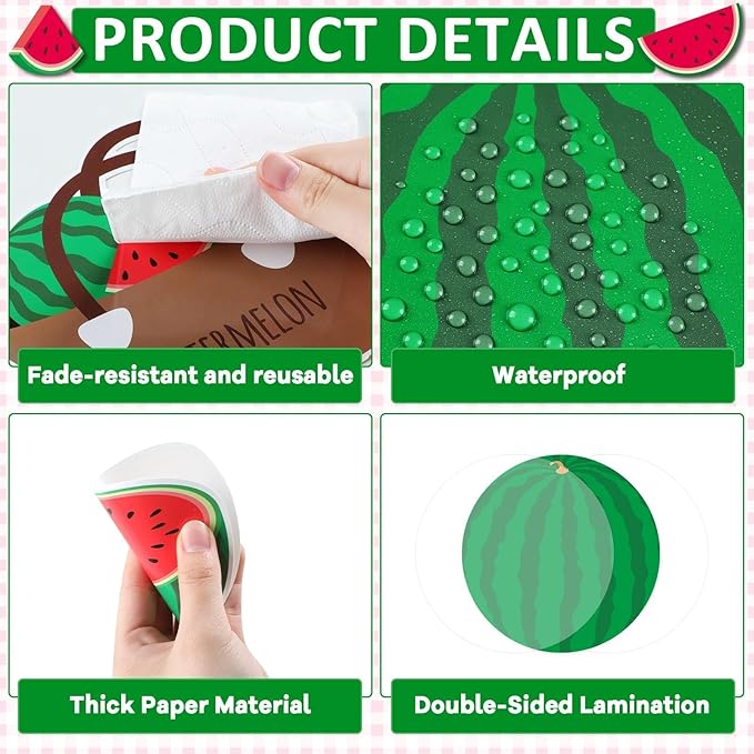 Justforjoyful Summer Watermelon Bulletin Board Set Watermelon Truck Classroom Decorations Back to School One in a Melon Bulletin Board Decor Summer Watermelon Cutouts for Shcool Nursery Decor