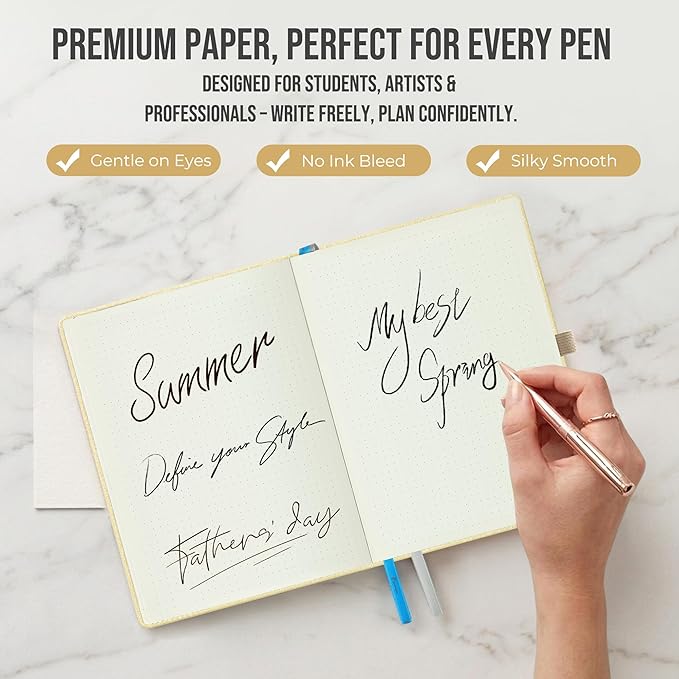 Planner 2026-2027 Weekly & Monthly Planner with Hourly Time Slots, 18 Month Academic Calendar July 2026 – Dec 2027, Vertical Layout, Monthly Tabs, Textured Fabric Hardcover, Yellow