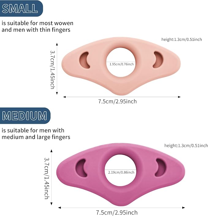 Book Page Holder, Silicone Book Thumb Page Holders for Reading Hands Free, Book Lovers Gifts & Book Accessories, 2 Pack (Small Size, Pink - Purple)