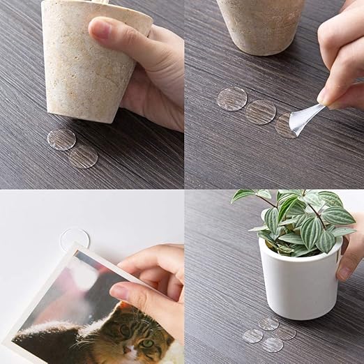 BRAVESHINE Double Sided Wall Adhesive Tape - 32Pack Heavy Stick Mounting Tape - Round 1.1Inch Removable Washable Nano Tape for Balloons Decor, Non-Slip Carpet, Picture Hanging Home Classroom Crafts
