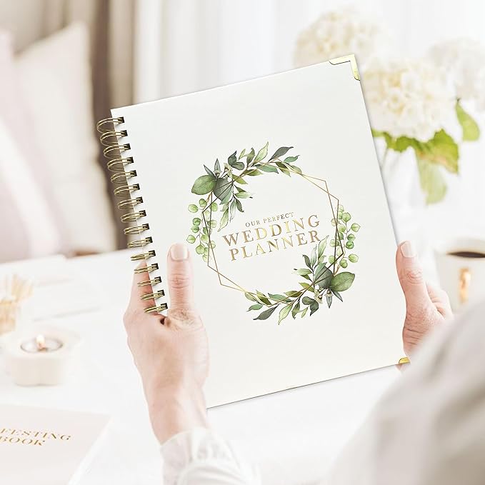 Wedding Planner Book and Organizer, Wedding Planner for Bride Gifts, Bridal Planning Binder, Engagement Gifts for Couples