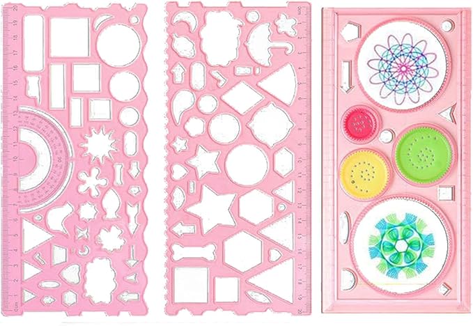 3 Pcs Multifunctional Geometric Ruler for Drawing Tools School Supplies Rulers