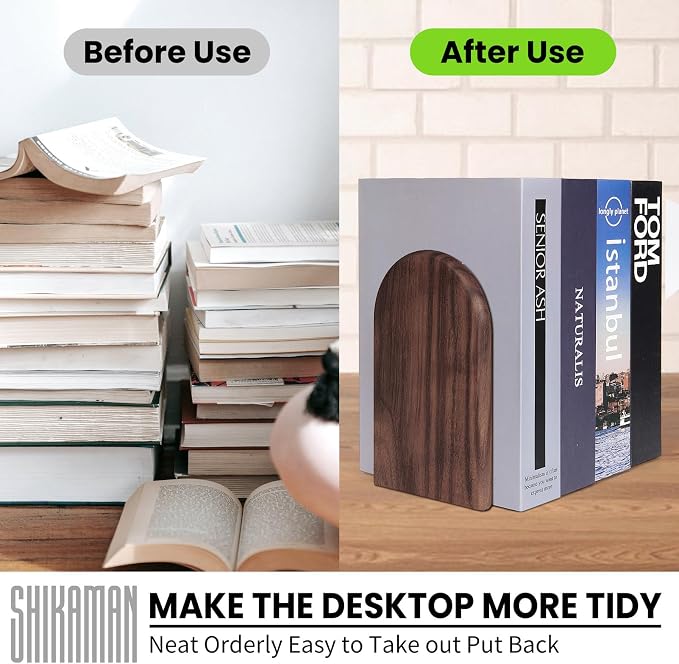 Book Ends,Bookends Wood Book Ends Universal Economy Bookend (16, Large)