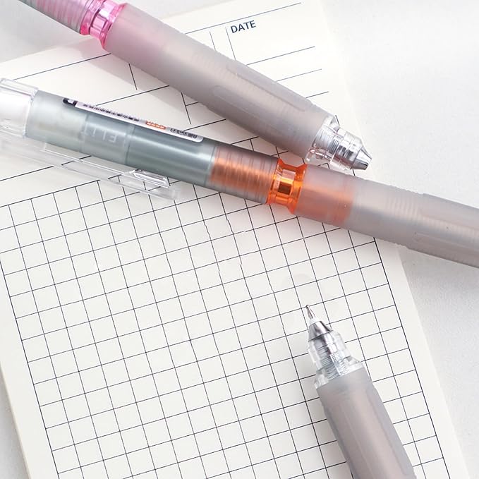 DUNBONG 0.5mm Fine Point, Black ink gel pens, Retractable Gel Pens, Quick Drying, Writing, Box of 6 Pens