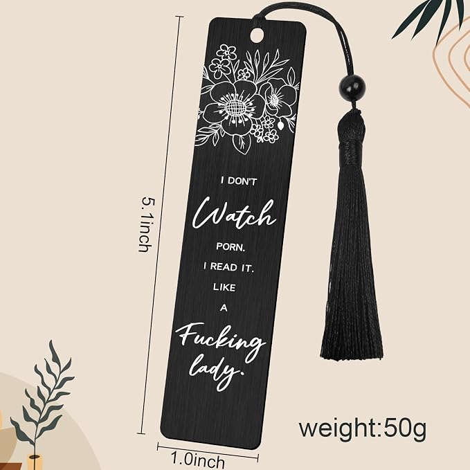 Funny Bookmark Book Lovers Gift - Dark Romance Bookmark Stainless Steel Bookmarks Birthday Gifts Women Nerd Bookish Gift Bookworm Coworker Friends Book Club Dark Romance Novel Lovers