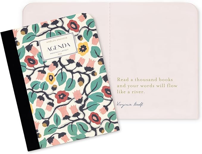 AMÉLIN ARCHIVE 2026 Monthly Agenda, Dated January 2026-December 2026, Monthly Planner with Notes Pages, Cloth Bound, Stitched Spine (Bloomsbury)