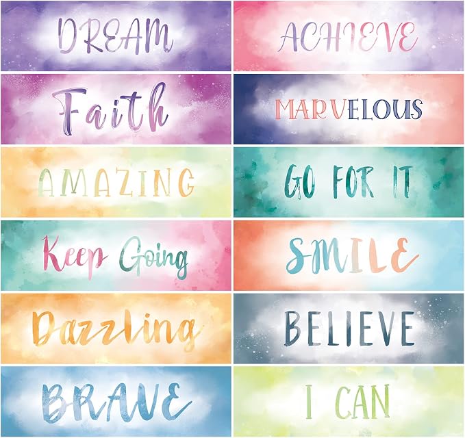 60 PCS Inspirational Bookmarks for Women Men, 12 Styles Encouraging Bookmark for Kids Students, Positive Bookmarks Bulk for Reading Lovers Teachers School Home
