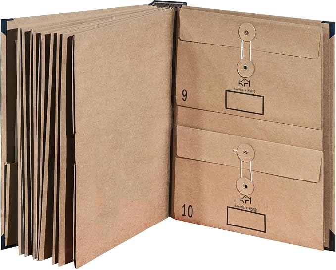 Expandable Important Document Organizer for Family Records, Large Capacity Accordion File Folder with Tabs and Pockets for Passport, Birth Certificate and Legal Documents