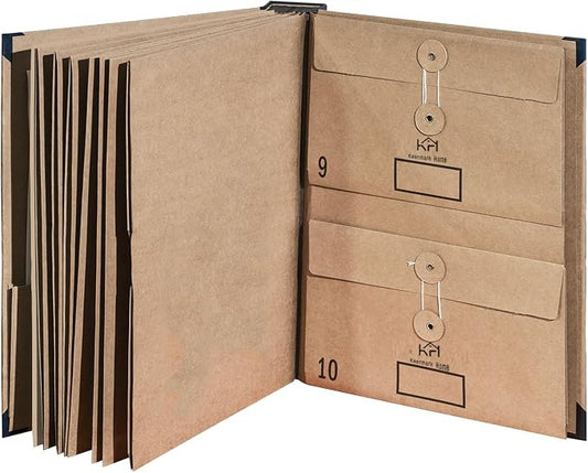 Expandable Important Document Organizer for Family Records, Large Capacity Accordion File Folder with Tabs and Pockets for Passport, Birth Certificate and Legal Documents