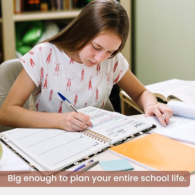 Academic Planner 2026-2027, Weekly and Monthly Calendar Book, July 2026 – June 2027, Hardcover Planner with Tabs, Perfect for Teachers, Students, Women & Men, A4 (8.5" x 11") - Mushroom