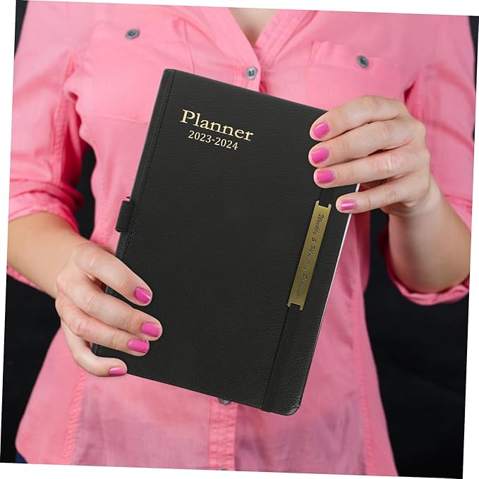 STOBOK 1set Convenient Portable Academic Planner Book Pu Calendar Organizer for Daily Scheduling -do Lists for Home and Office Use