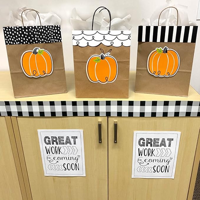 CTP Doodle Pumpkin 6" Cut-Outs Learning Décor Accents for Halloween & Fall Classroom Theme (Creative Teaching Press 10590)