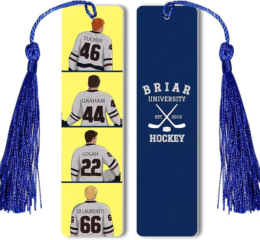 AICase for Off Campus Series Merch Double-Sided Inspired Bookmark, for Briar U University Garrett Graham Jersey Metal Bookmarks Gifts Accessories Stuff Merchandise for Fans Women Men Book Lovers