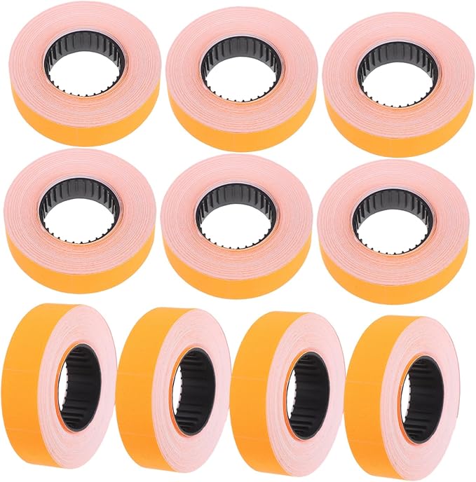 OSALADI 6600 Price Marker Labeler Paper Roll 10 Rolls Double Line Price Labels for Retail Grocery Store and Office Use Compatible Labellers and Accessories