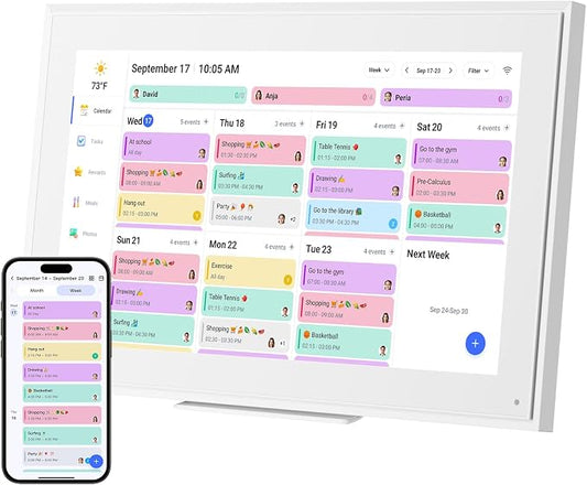 Digital Calendar:15.6-inchWall Planner Electronic Calendar & Chore Chart, Smart Touchscreen Interactive Display for Family Schedules– Wall and Desk Mountable, Great for Organizing Your 2026 Calendar
