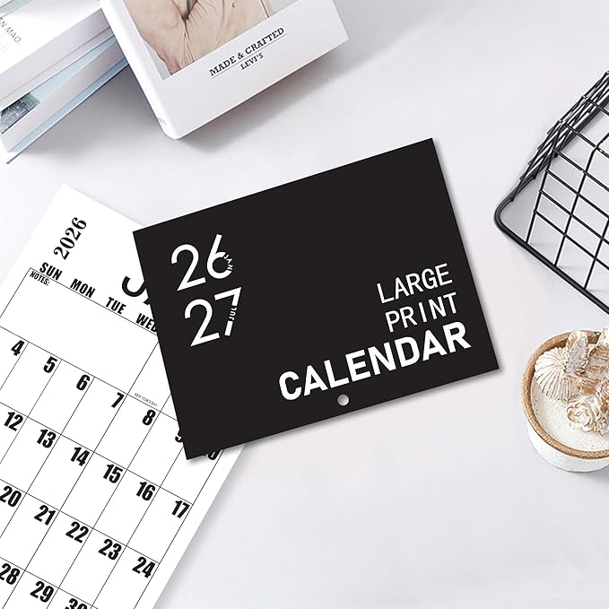 Large Wall Calendar 2026-2027, Big Grid Jumbo Calendar 23 x 15 Inches Runs From Jan 2026 to Jul 2027, Large Print Wall Calendar Perfect for Planning, Organizing, and Scheduling Your Life