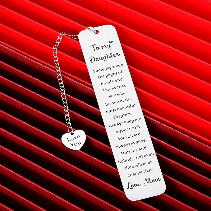 VANLOVEMAC Graduation Birthday Gifts for Daughter Adults from Mom Mothers Day Daughter Bookmark Birthday Presents for Stepdaughter Inspirational Gifts for Women College Gift for Girls