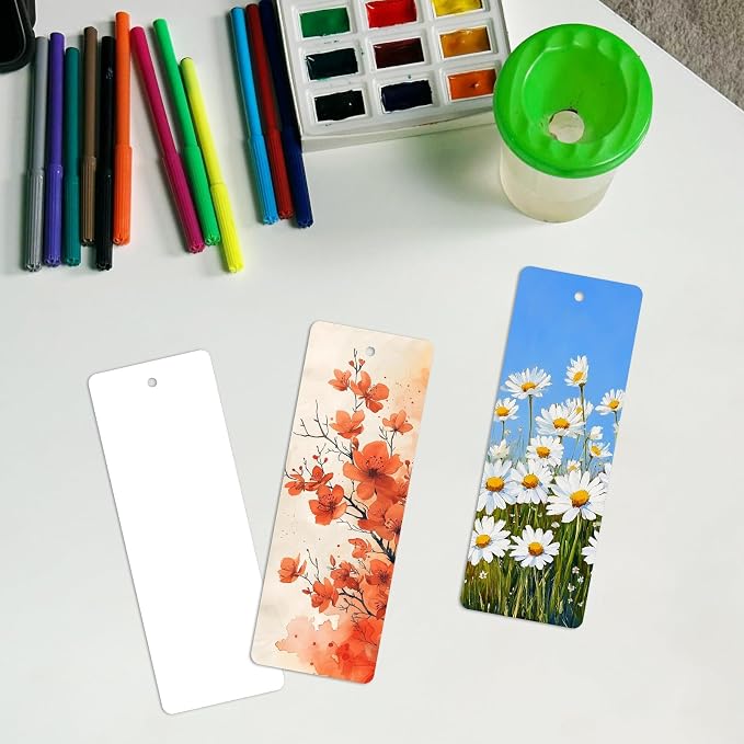 DSYIL 200 PCS Blank Bookmarks Bulks – White Paper Book Mark Blanks 350GSM Cardstock DIY Bookmark for Craft Projects Gifts Tags and Library Donations, 5.5 x 2 Inches