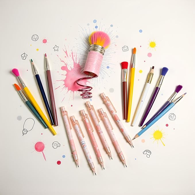 1 Pc Pink Mechanical Pencil 0.5mm Pencil Refill Automatic Pencils Cute Peach Press Automatic Cute Mechanical Pencil Stationery School Office Supplies Office Products Writing and Correction Supplies