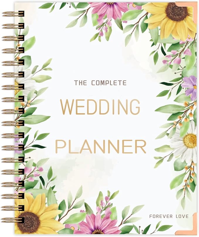 Wedding Planner Book and Organizer for the Bride - Wedding Planner, Wedding Planner Book Unique Engagement Gift for Newly Engaged Couples - Hardcover Bridal Planning Wedding Notebook 11" x 9"