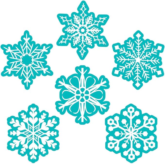 CTP Snowflakes 6" Cut-Outs Learning Décor Accents for Winter & Holiday Classroom Theme (Creative Teaching Press 10595)