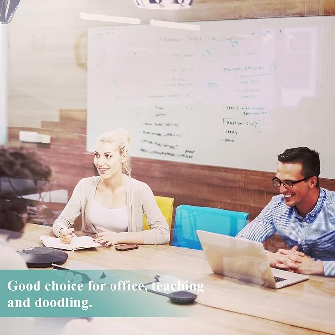 Huge Self-Adhesive Whiteboard Sticker: 94" x 47" Magnet Receptive Dry Erase Wall Film | No Ghosting Full Wall Covering & Blackboard Resurfacing | Peel & Stick Giant Decal