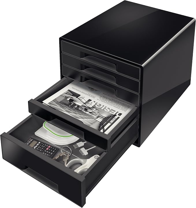 Leitz Wow Desk Accessories Shelf Package Black White (Shelf Package, Black)