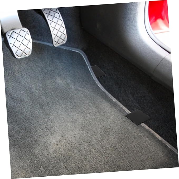 SOLUSTRE 20pcs Double-Sided Adhesive Hook and Loop Strips Fastener Tape for Car Floor Mats Heavy Duty Interlocking Gripper Strips for Home and Office Use Easy Installation and Durable Hold