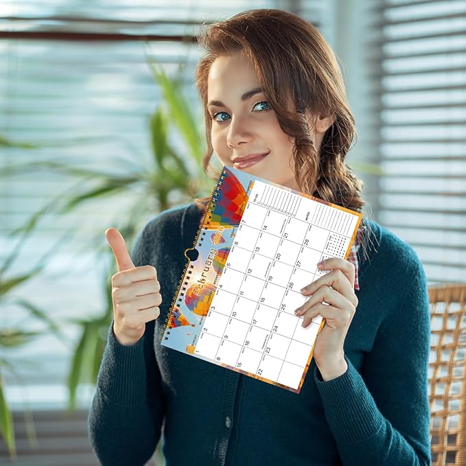 2026-2027 Wall Calendar - Includes January 2026 to June 2027, 18-Month Paper Wall Calendar 11 x 8.5 Inches.Thick Paper with Julian Dates and Block for New Year and Christmas Holidays To-dos ＆ Notes (G)
