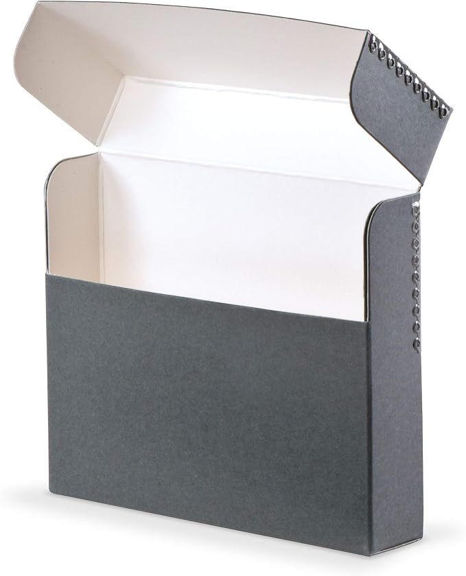 Gaylord Archival Blue/Grey Flip-Top Document Storage Box - 2 1/2W x 15 1/4L x 10 1/4" H