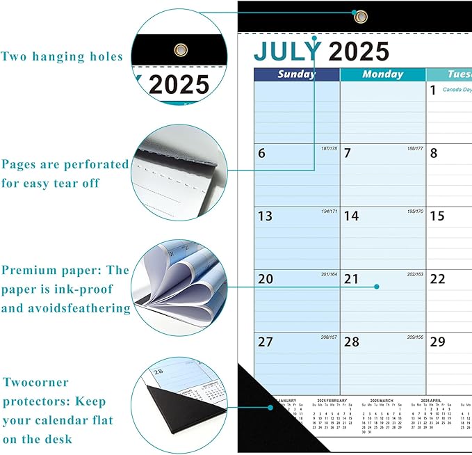 Desk Calendar 2026 Large 22" x17", AgePlace Wall Calendar 2025-2026 Covers July 2025 - December 2026, Office Supplies Desktop Monthly Calendar for Home Classroom School & Office Or teacher Gifts