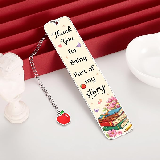 Teacher Appreciation Gifts for Women, End of Year Teacher Gift, Teacher Retirement Birthday Gifts for Women, Thank You for Being Part of My Story Bookmarks for Women, Graduation Teachers Day Gift