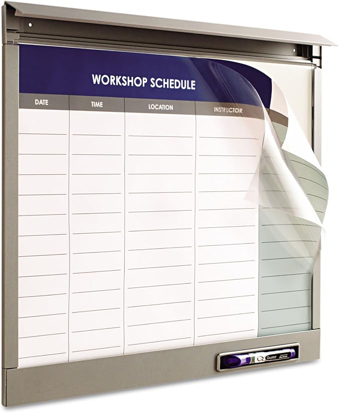 Quartet Inview Custom Whiteboard, 37.5 x 23 Inches, .5 Inch Graphite Frame (72982)