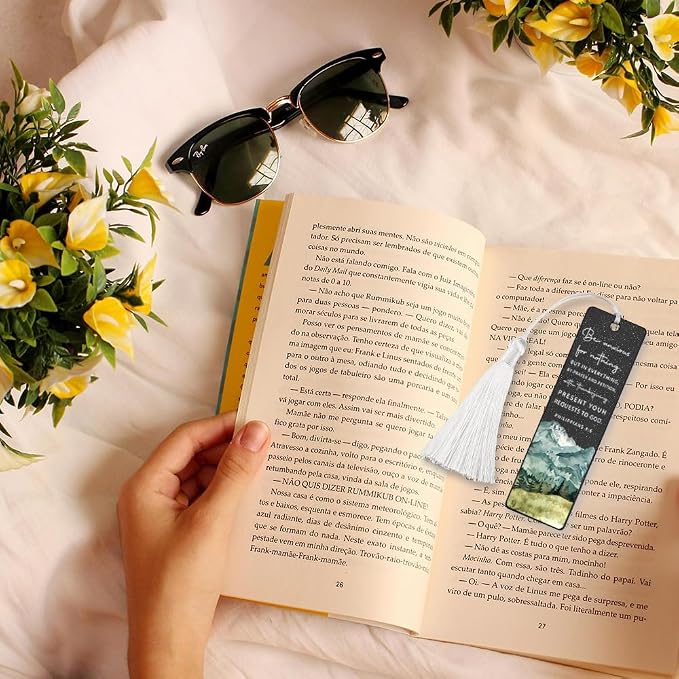 Christian Peaceful Bookmark, Comforting Gift for Believers, Uplifting Present for Anxious Readers, Faith - Based Reading Gift, Unique Mountain & Scripture Design Bookmark, WCB50