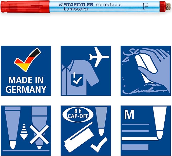 Staedtler Lumocolor Correctable fine point Pens (305FWP4)