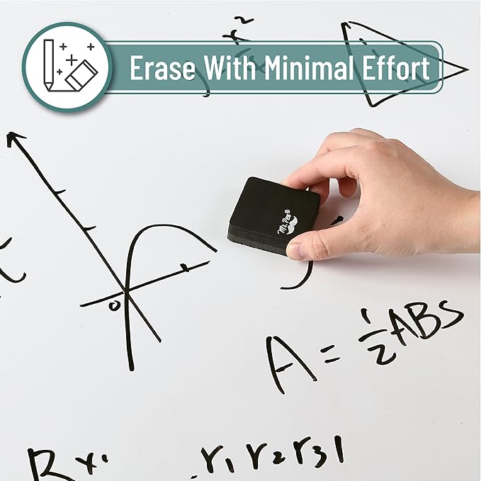 Mr. Pen- Mini Magnetic Dry Erase Erasers, 2" x 2", 24 Pack, Black Small Magnetic Whiteboard Dry Erase Erasers Bulk for Kids, Teachers, Students and Classroom Supplies