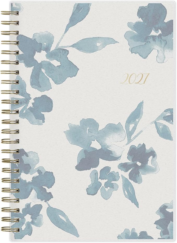 Blue Sky 2027 Weekly and Monthly Planner Calendar, January 2027 - December 2027, 5" x 8", Flexible Frosted Cover, Laminated Tabs, Durable Twin Wire Binding, Bakah Blue