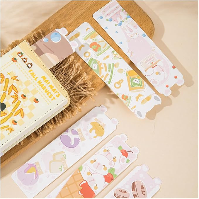 Cute Funny Animal Theme Colorful Bookmarks, 30 PCS (Kawaii Artist)